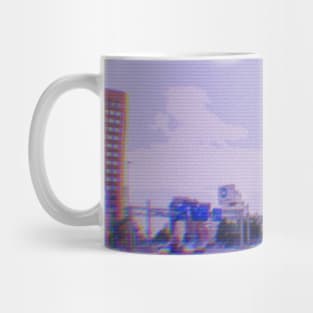 Japanese city pop art series 2 - Nagoya Japan in - retro aesthetic - Vaporwave style Mug